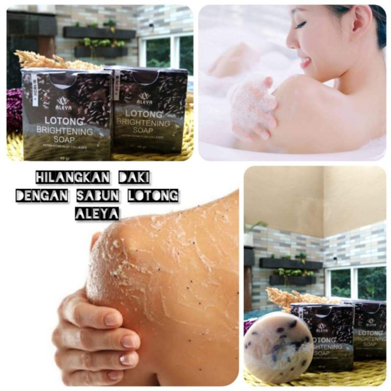 SABUN ALEYA LOTONG BERAS KETAN HITAM PLUS COLLAGEN | SCRUB