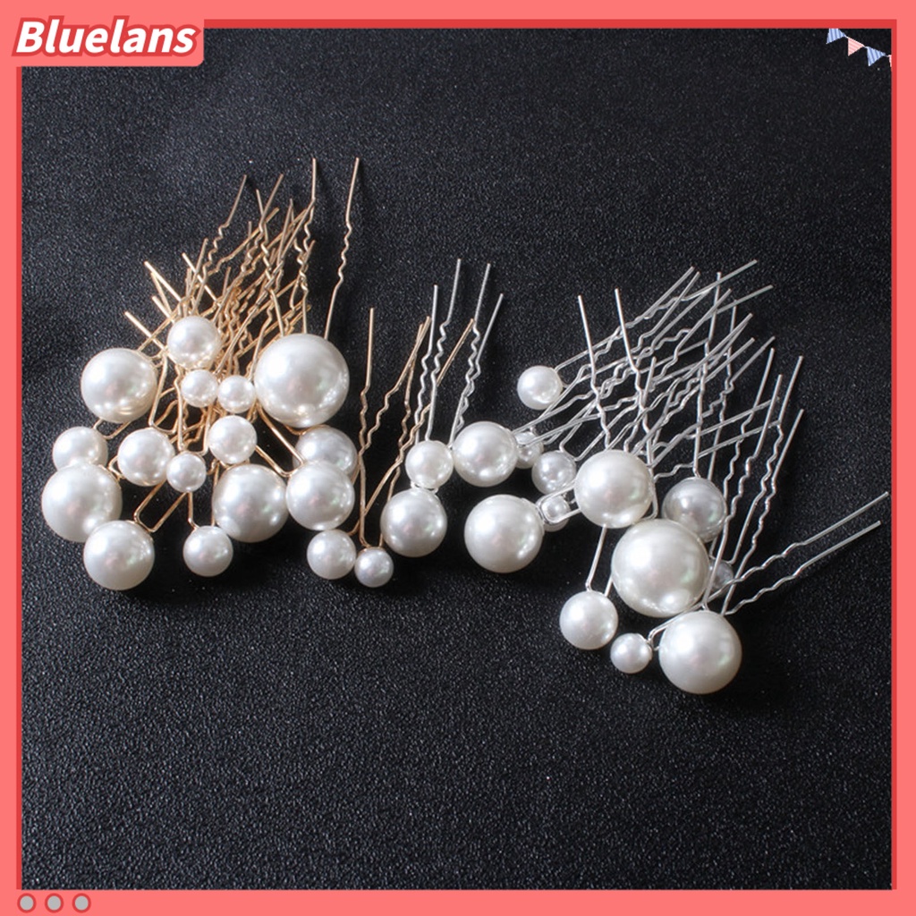 Bluelans Headwear Hair Clips Faux Pearl Women Hair Sticks Exquisite Hair Accessories