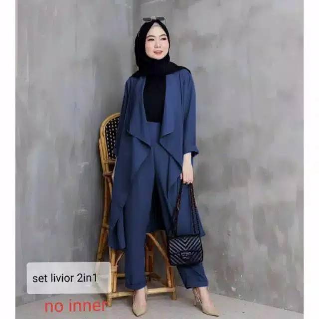 SET LIVIOR 2IN1 /STELAN BAJU DAN CELANA /BIG DISC