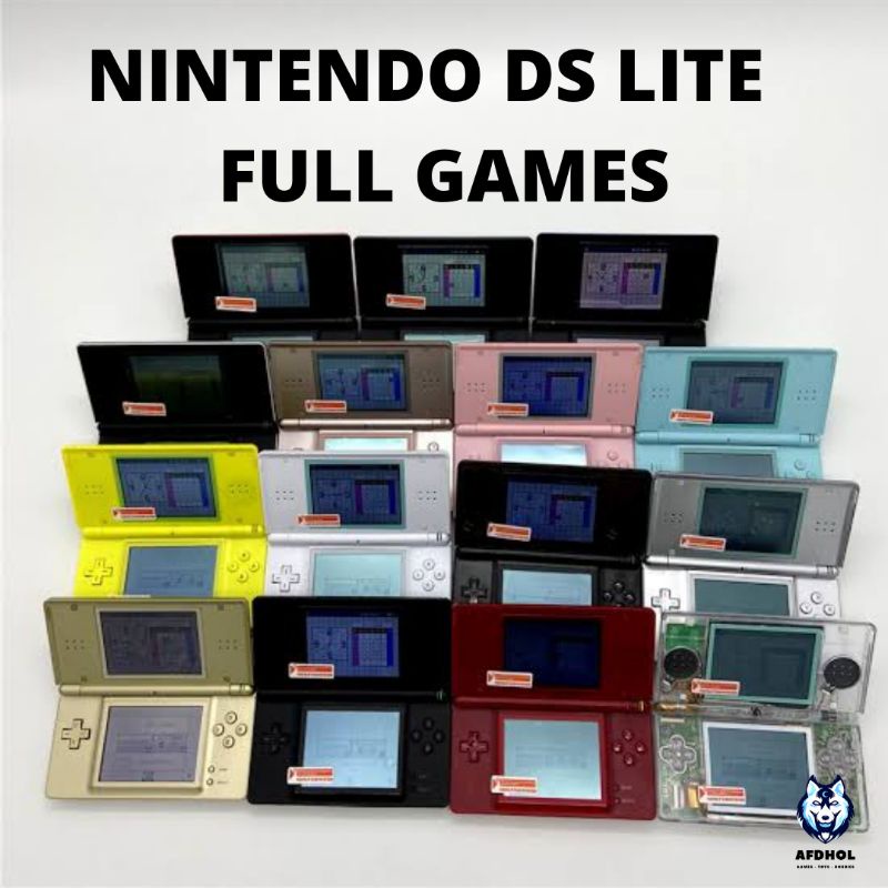 NINTENDO DS LITE NDS LITE WITH FLASHCARD R4 EDGE MEMORY FULL GAMES 4GB 8GB 16GB