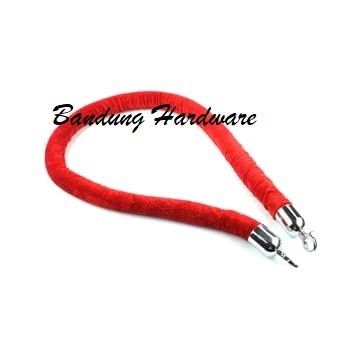 

krisbow tali tiang pembatas antrian - silver/merah MS17