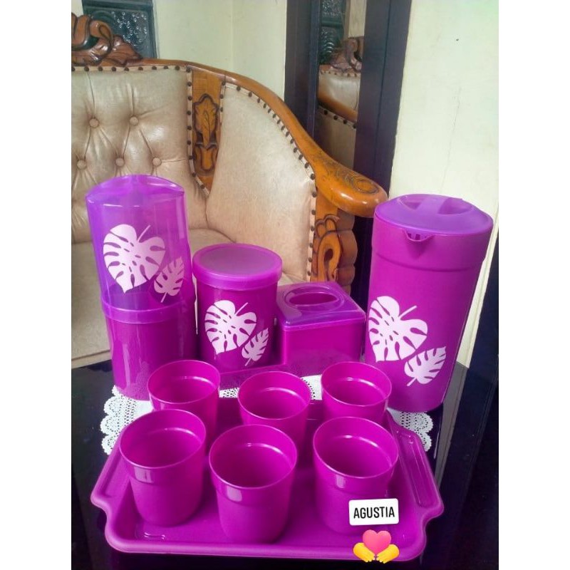 SET WADAH SENDOK KOMPLIT DG GELAS, NAMPAN TOPLES DLL
