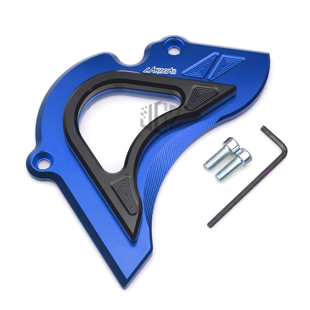 For Yamaha R15 2015 2016 2017 Motorcycle CNC Aluminum Front Sprocket Chain Cover Engine Pelindung Guard Modified Accessory-Blue