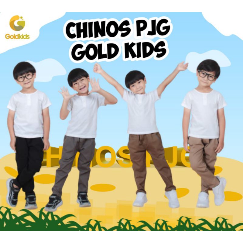 5-8 Tahun Chino Panjang Anak ORIGINAL GOLDKIDS seri 8 10 12 Celana Chinos Anak PREMIUM