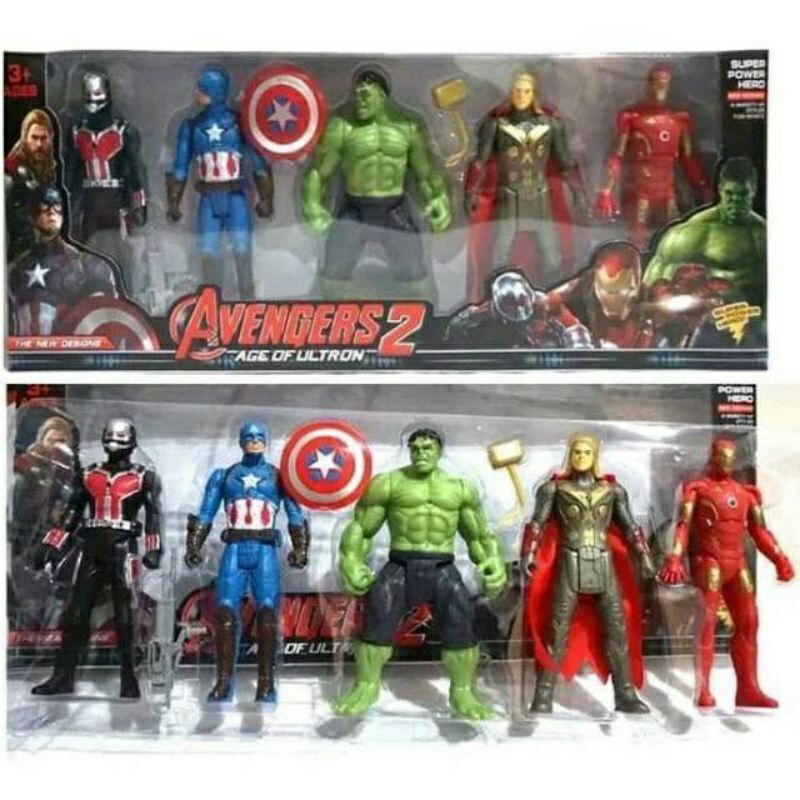 Mainan figure Marvel Avangers 5 in 1 / Mainan Avangers Murah