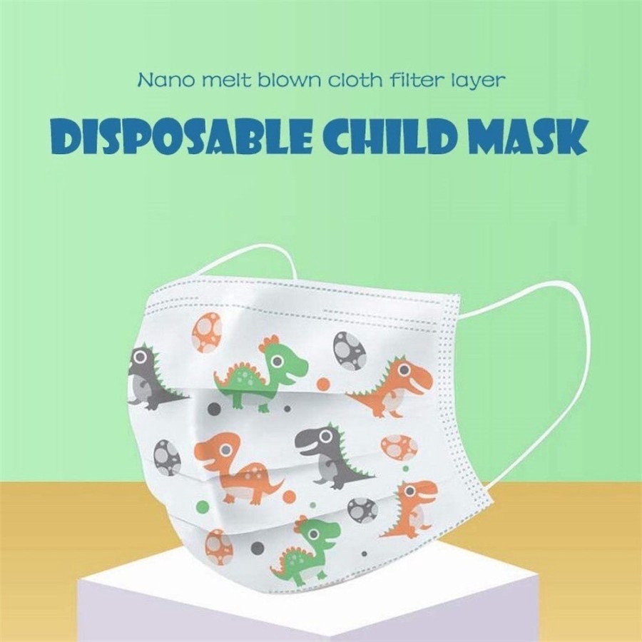 Masker Anak 3ply Kids Child Mask Motif Earloop 1 Box Isi 50 Pcs