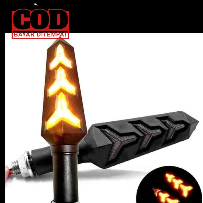 COD LAMPU SEN SEIN LED RUNNING FLOWING 2 WARNA PANAH ARROW SIGN UNIVERSAL