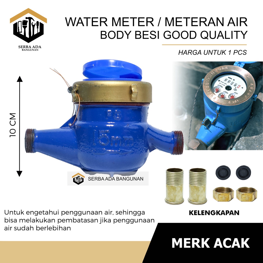 Meteran Air Besi SNI AMNB / Meteran Air PAM Body Besi SNI AMNB