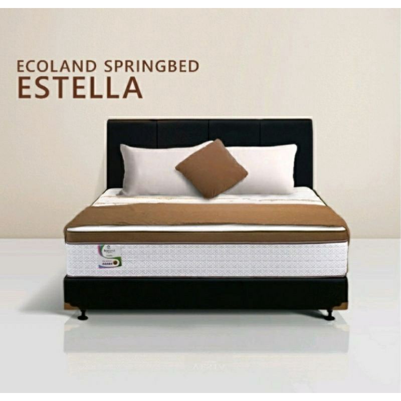 Springbed Mewah Spinno Ecoland Estella Kasur Saja Ukuran 120 160 180 200 Bed Set Divan Busa Olympic Central American Bigland Big Dream Full Set Latex Topper Memory Foam Matras Deluxe Titanium Boxy SuperFit INTHEBOX Kamar Tempat Tidur Full Set 2in1 Ori