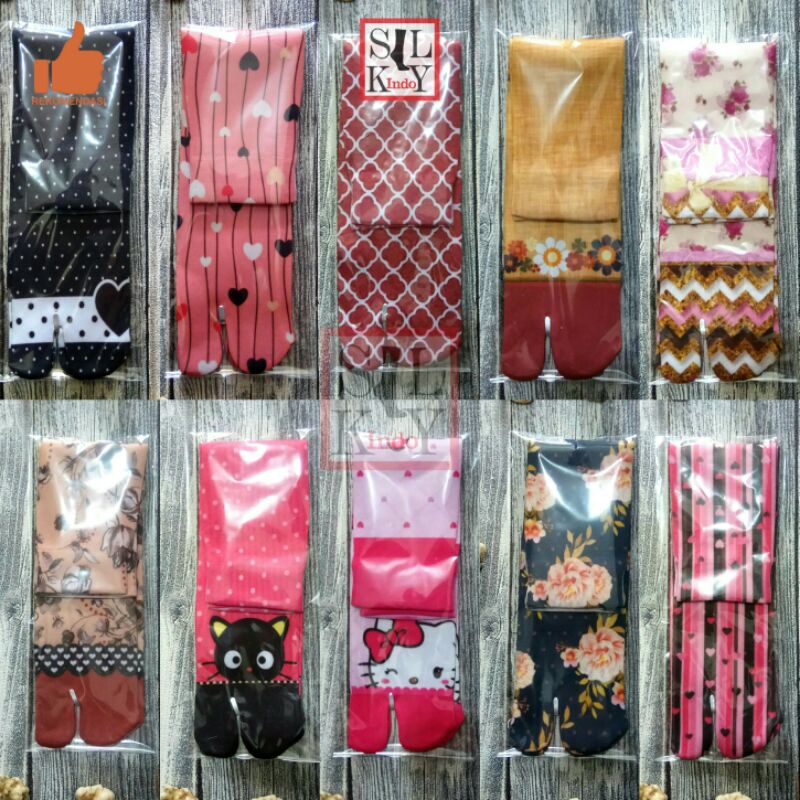 12 MOTIF KAOSKAKI PRINTING MUSLIMAH PRODUKSI SENDIRI BAHAN BAGUS HARGA HEMAT