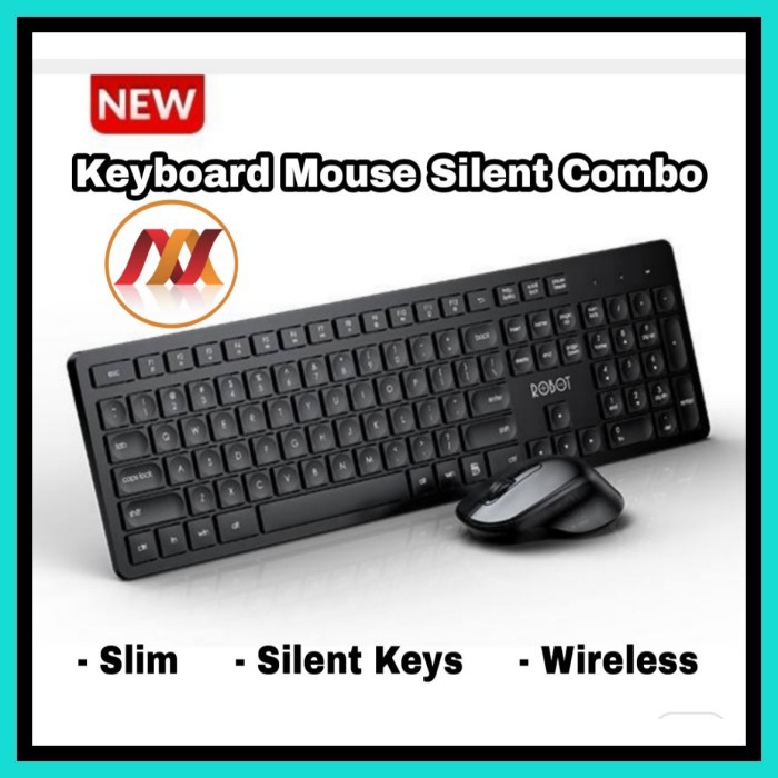 NA - Keyboard Mouse Wireless Combo Silent Robot Slim 1600dpi km4000