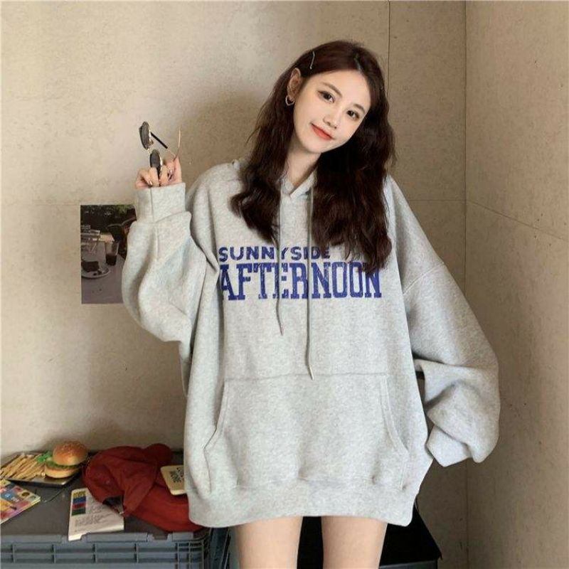 S - XXXXXL(6XL) Hoodie Jumper Korean Style SUNNYSIDE AFTERNOON BIGSIZE Jaket Cute OVERSIZE Pria Wanita Harajuku M L XL 2XL 3XL 4L