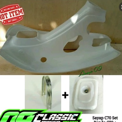 PAKET HEMAT SAYAP + TUTUP FILTER + BANDO HONDA C70 TEBAL PRESISI MIRIP ORIGINAL