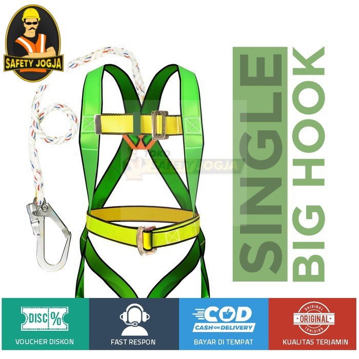 FULL BODY HARNESS SINGLE BIG HOOK PLUS TALI DADA GOSAVE FASTEN