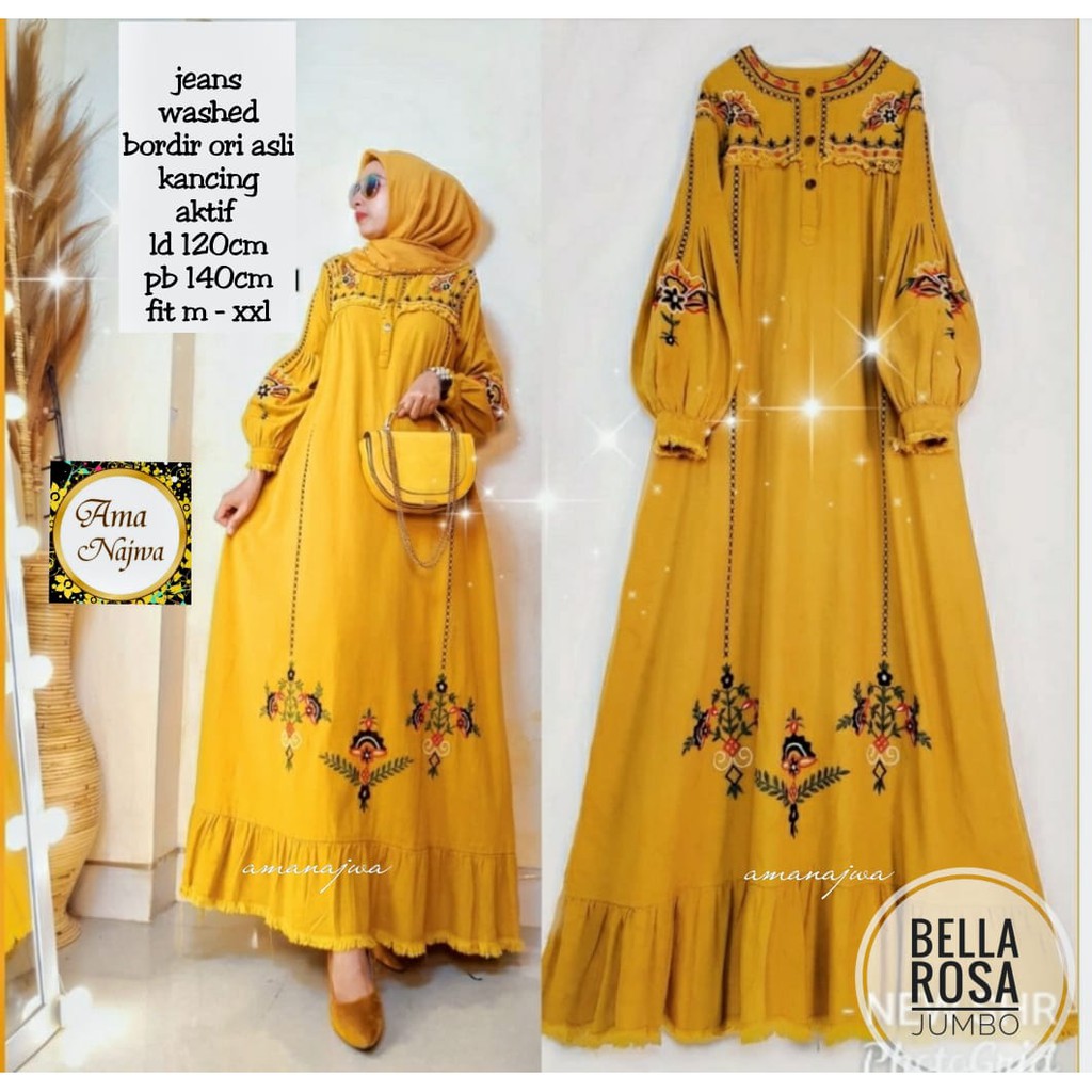 Bella Rosa Jumbo Gamis Muslim by Uwais