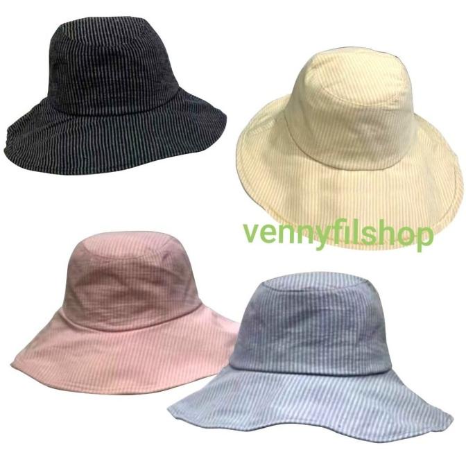 Topi Bucket Lebar / Topi Pantai wanita Impor