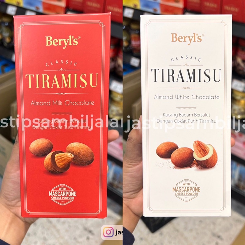 Jual Beryls Classic Tiramisu Almond White Chocolate Almond Milk Chocolate With Mascarpone 0725