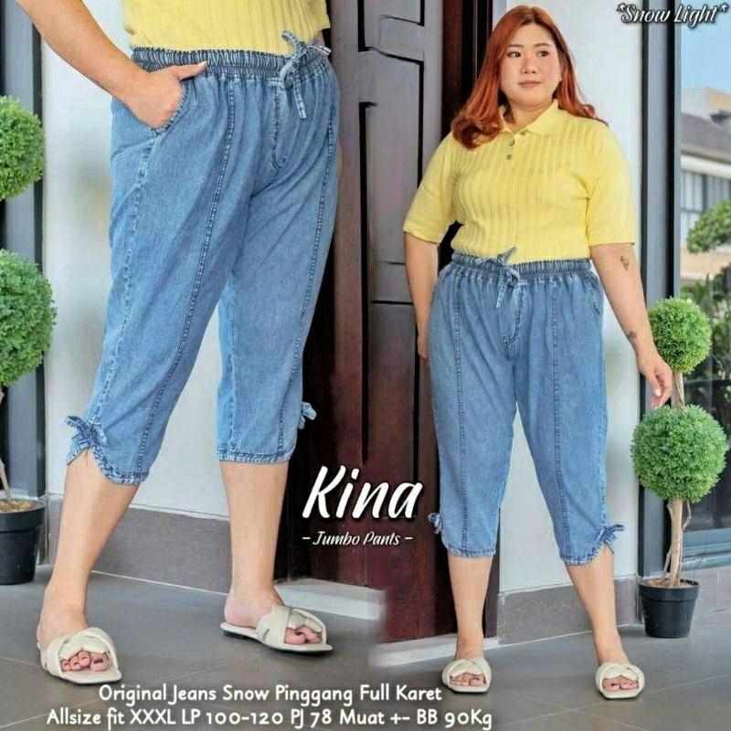 Celana Pendek 7/9 Jeans Wanita Jumbo // Celana 7/9 Jeans Wanita Jumbo