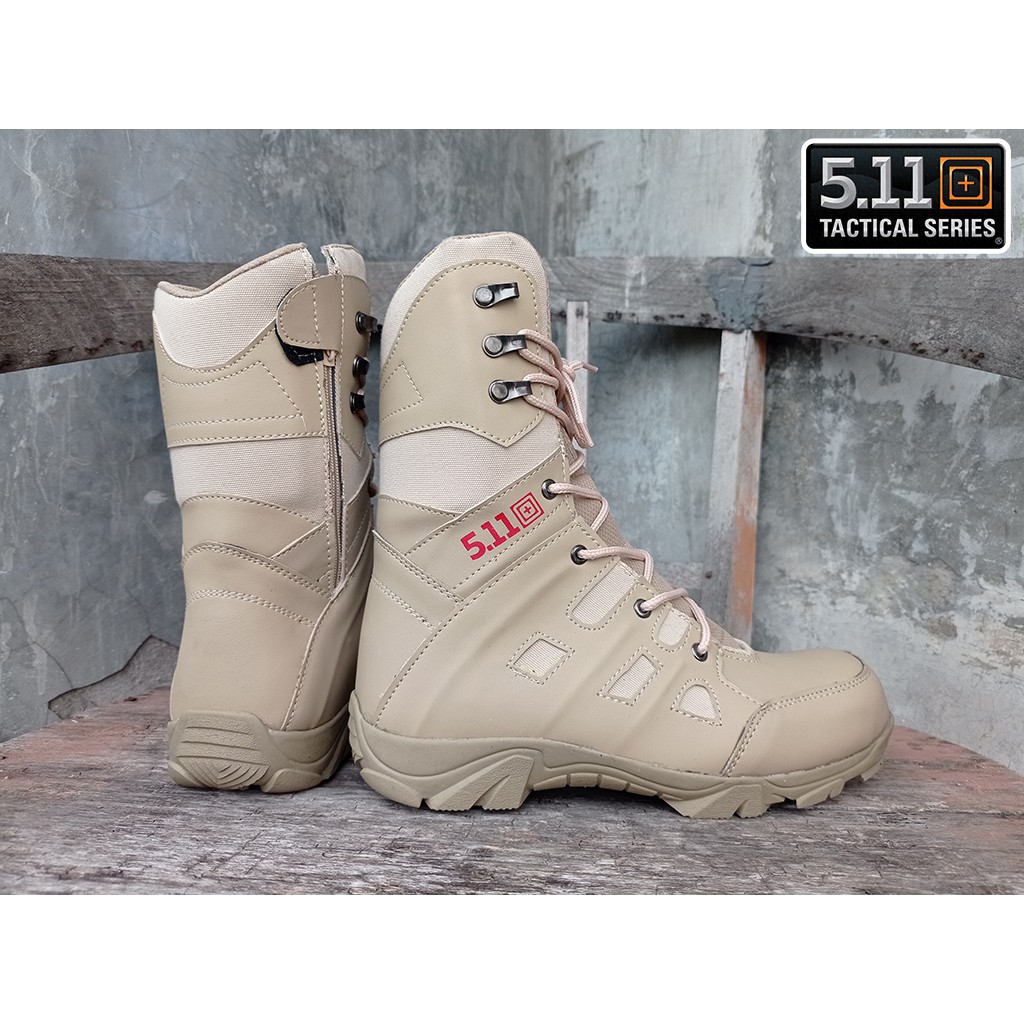 SEPATU PDL PDH BOOTS SAFETY 511 CREAM TACTICAL UJUNG BESI MURAH BERKUALITAS TERLARIS