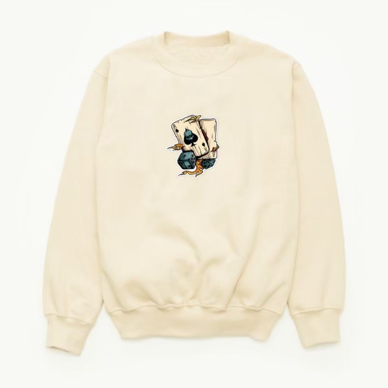 Crewneck Sweater Pria Cream Sablon CART Suiter Sweatershirt Krunek Cowok Cewek Terlaris Kekinian Gaya Style Distro Bandung