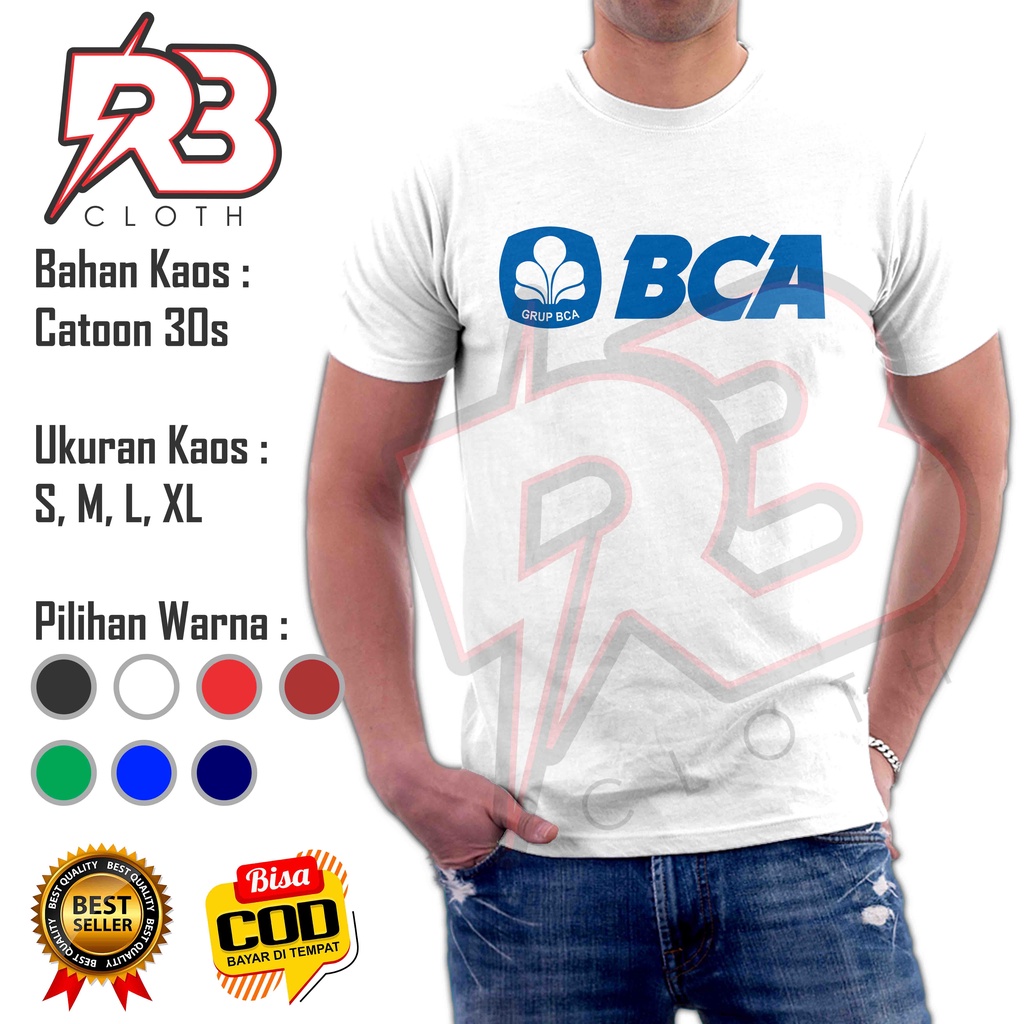 Baju Koas Bank BCA Logo Kaos Perusahaan Kaos Perbankan Kualitas Distro