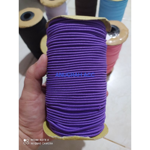 tali karet elastis cord 2.5mm-Ungu