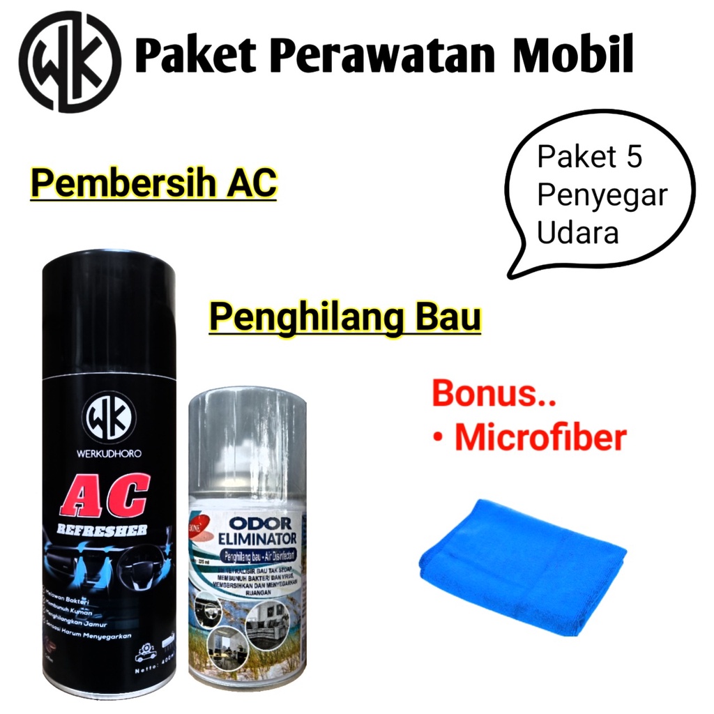 Paket Perawatan Mobil WK Lengkap / Pengkilap Body Mobil Putih Merah Hitam Silver / Pembersih Interior / Pembersih Mesin / Pengkilap Ban / Pembersih Jamur Kaca