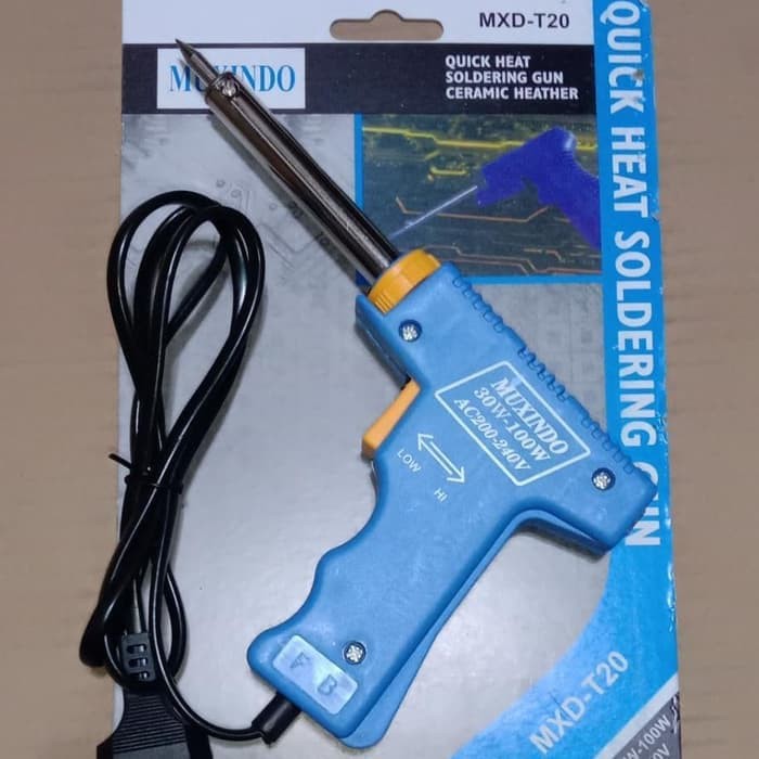 MUXINDO Solder Tembak 30W–100W Quick Heat Soldering Gun Dual