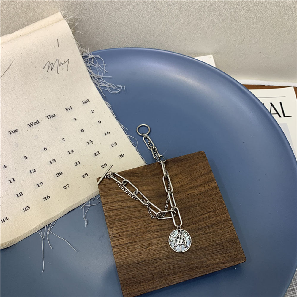 Mxbeauty Gelang Rantai Tebal Dua Lapis Warna-Warni Gaya Vintage Untuk Unisex