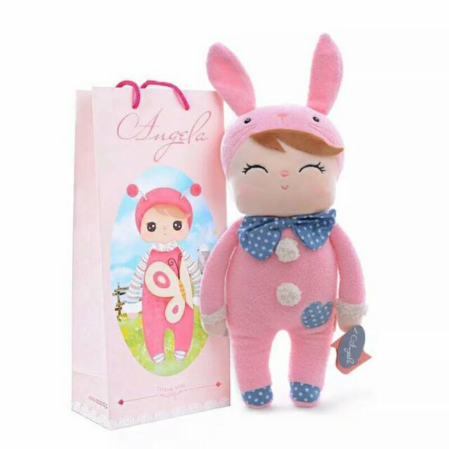 MOMBABY1 Boneka Angela Baby Pink (Free Kantong Kemasan) Atau Boneka Metoo Angela Baby Pink