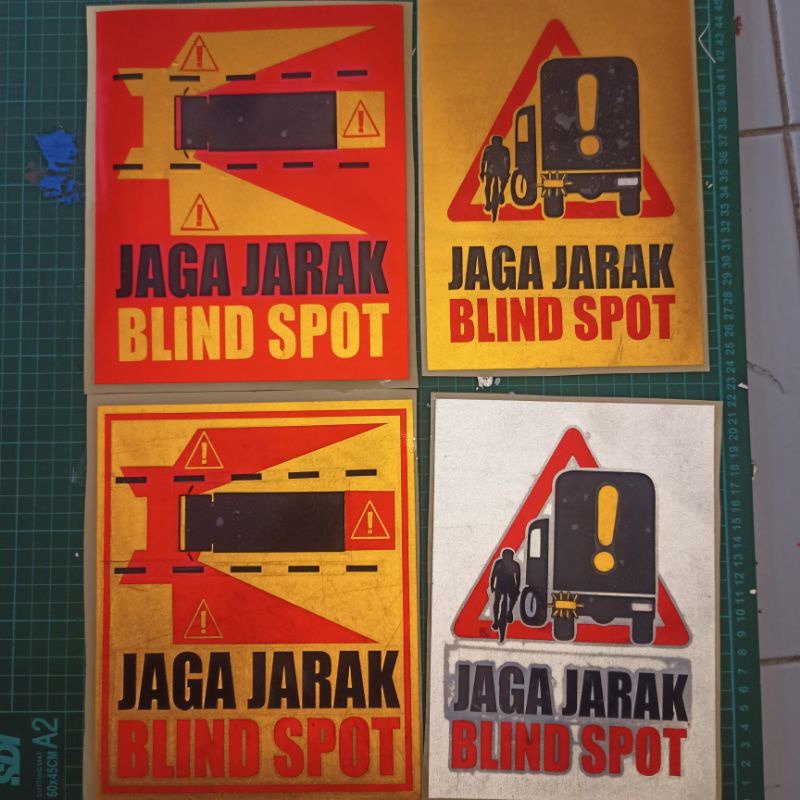 Sticker Cutting Jaga Jarak Blind Spot