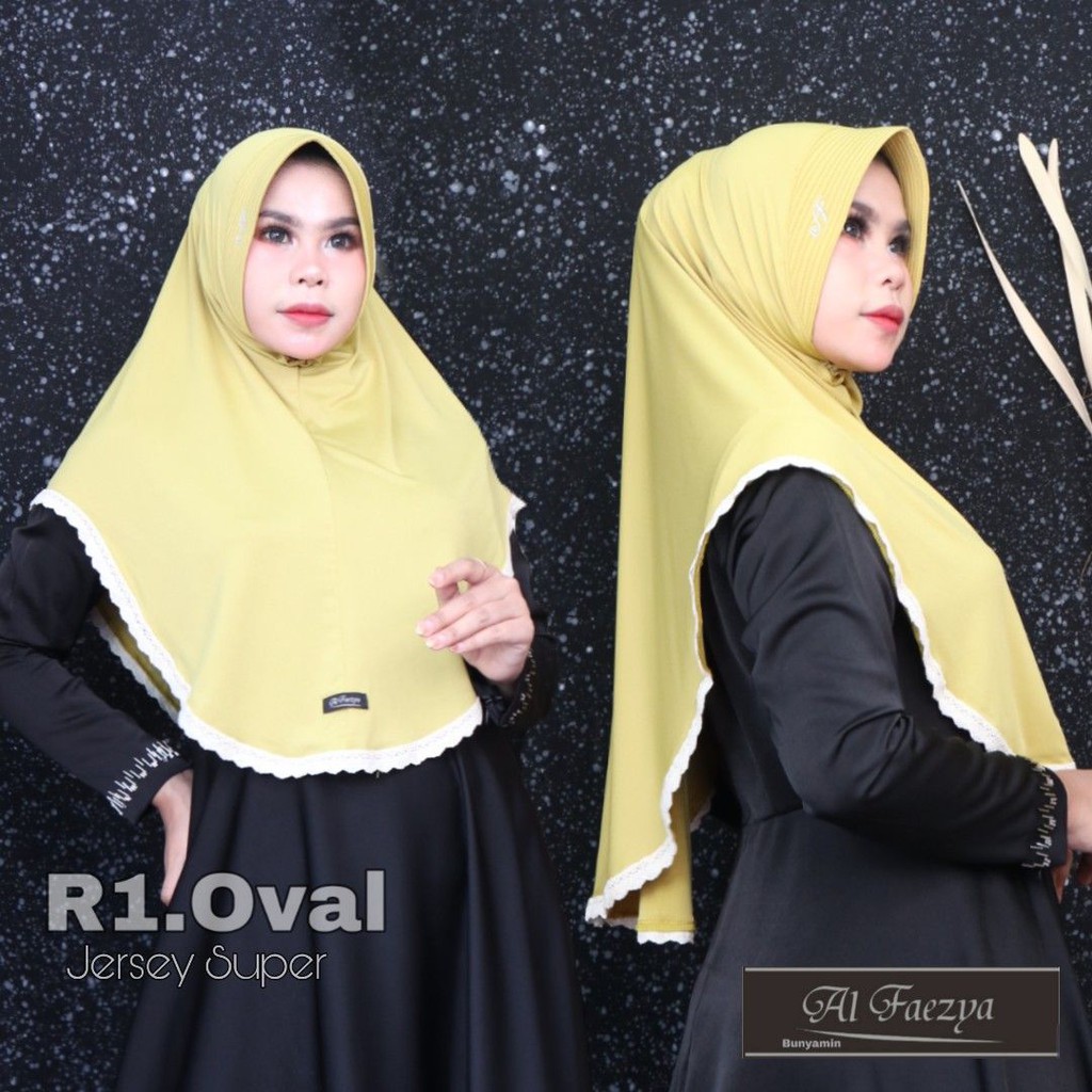 Al Faezya Jilbab Renda Oval Jersey Super