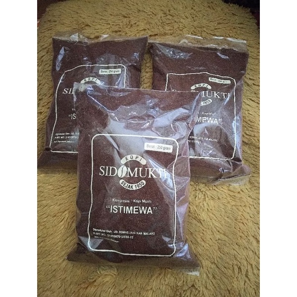Kopi Bubuk sidomukti / Kopi Murni / Kopi Hitam Istimewa Khas Malang