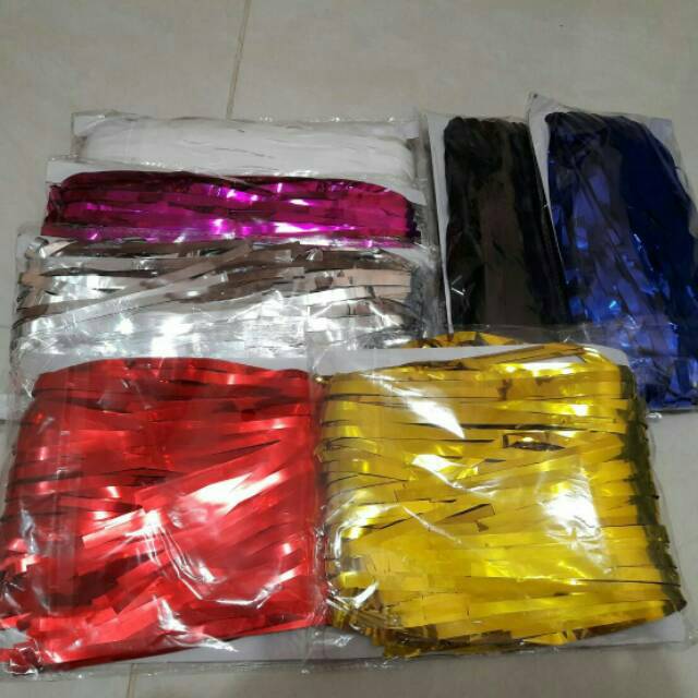 Foil Tirai / TIRAI RUMBAY / plastik rumbai lebar 1 meter panjang 2 meter made in china original