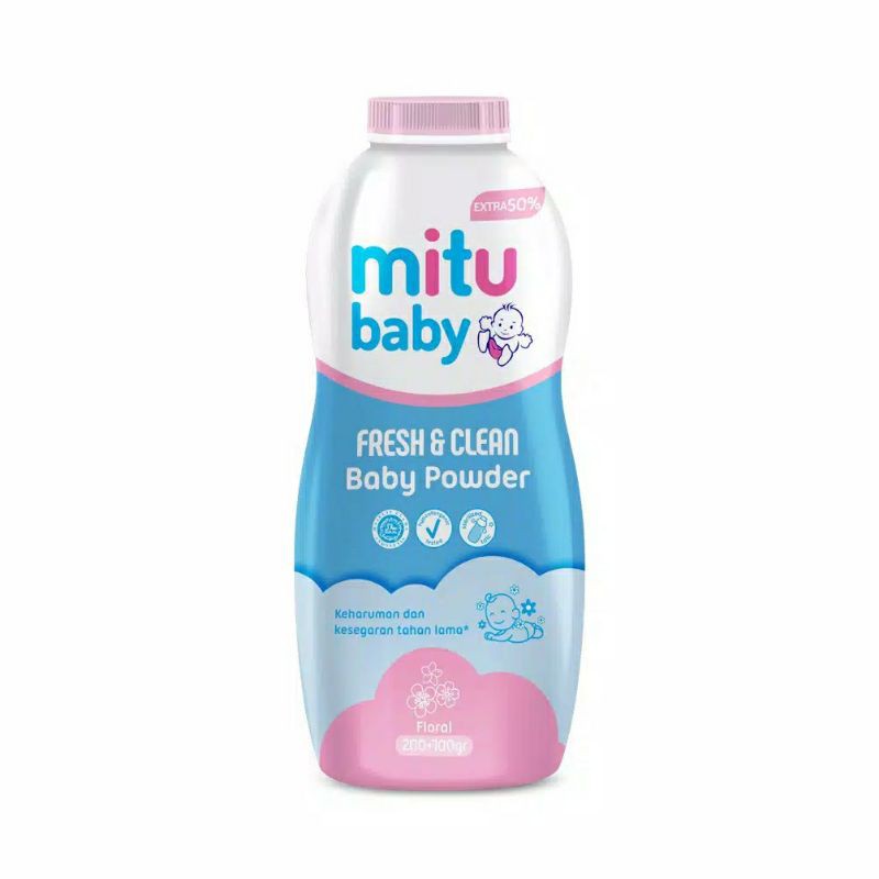 MITU BABY POWDER 200GR + 100GR