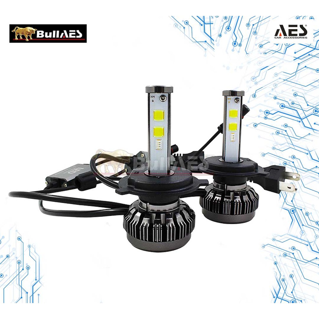 LAMPU LED HEADLAMP H4 RGB MERK BULLAES