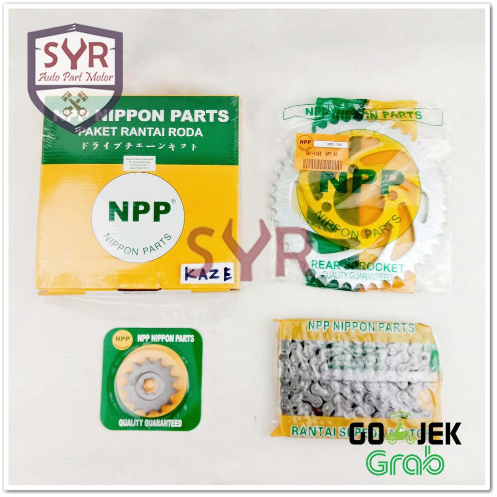 GEAR SET GEAR PAKET CHAIN KIT KAZE NPP BERGARANSI 100%