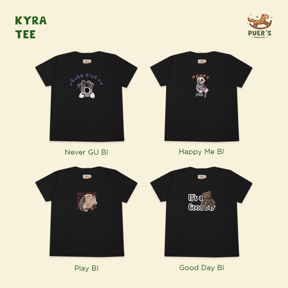 KAOS BAYI DAN ANAK PUER'S KYRA (KAOS ANAK FONT SERIES)