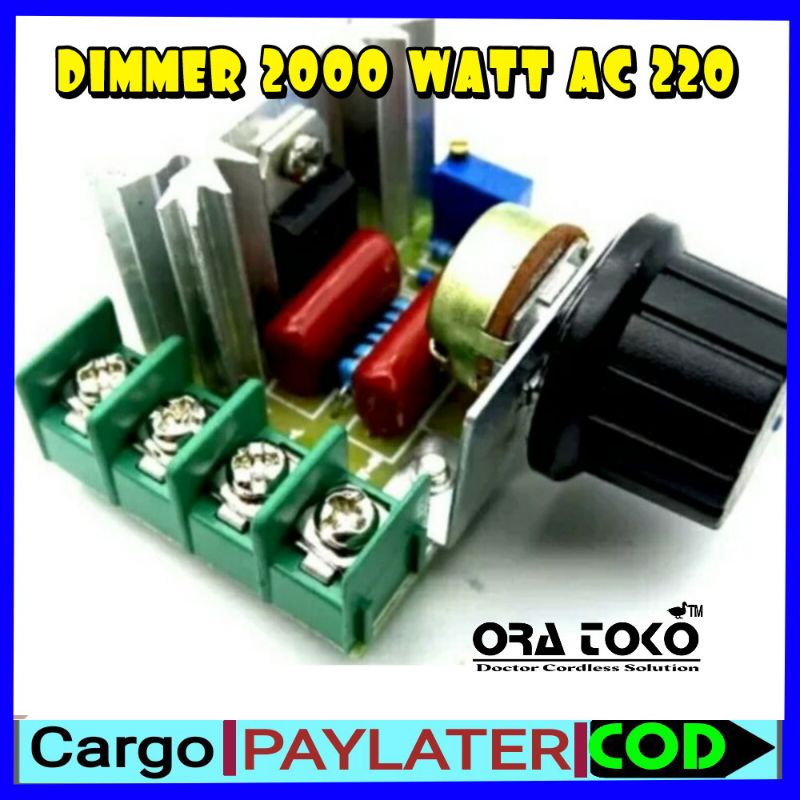 DIMMER 2000 WATT 220V Ac , Dimer Gerinda ,table saw , Circular saw