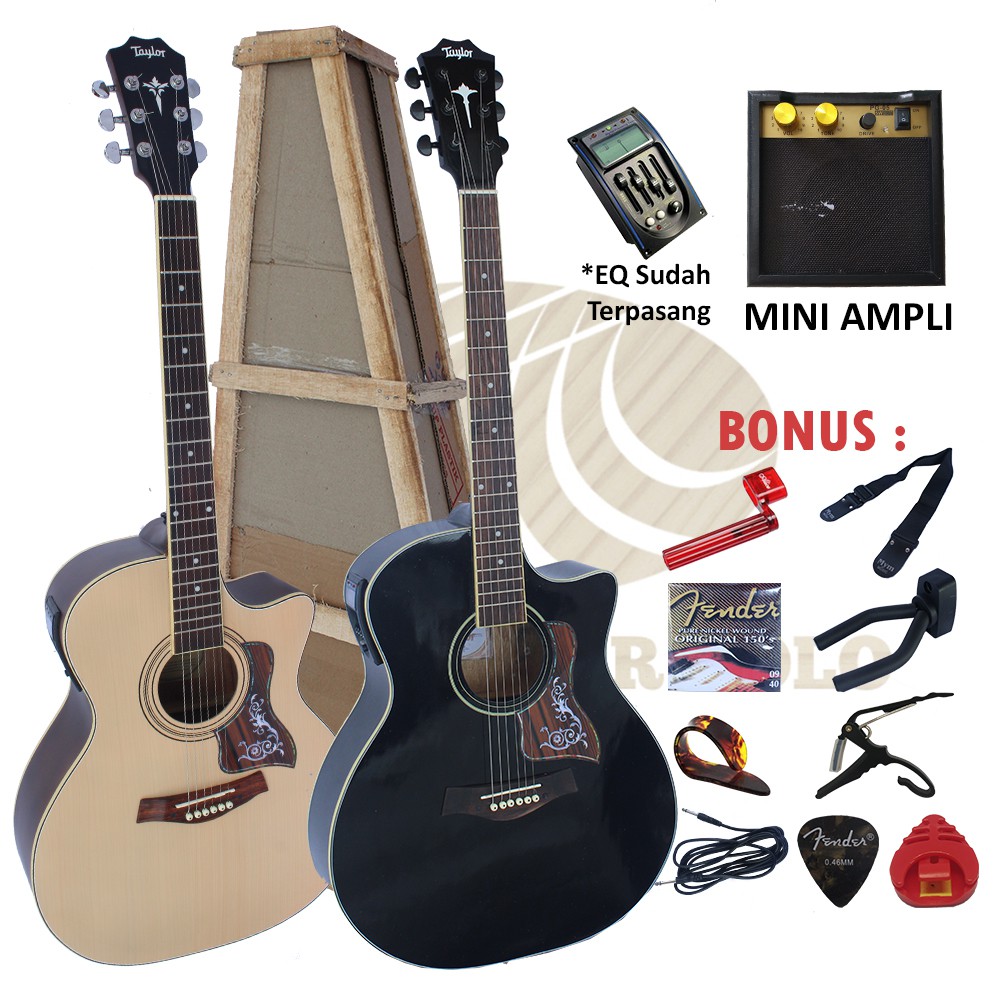 Gitar Taylor Akustik Elektrik Prener LC