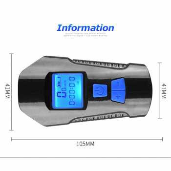 TaffSPORT Lampu Klakson Sepeda LCD Waterproof+Speedometer