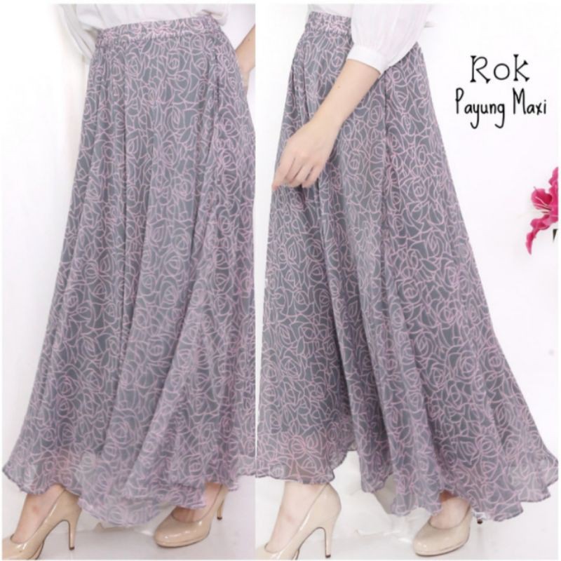 Rok Payung Maxi Cantik Super Lebar