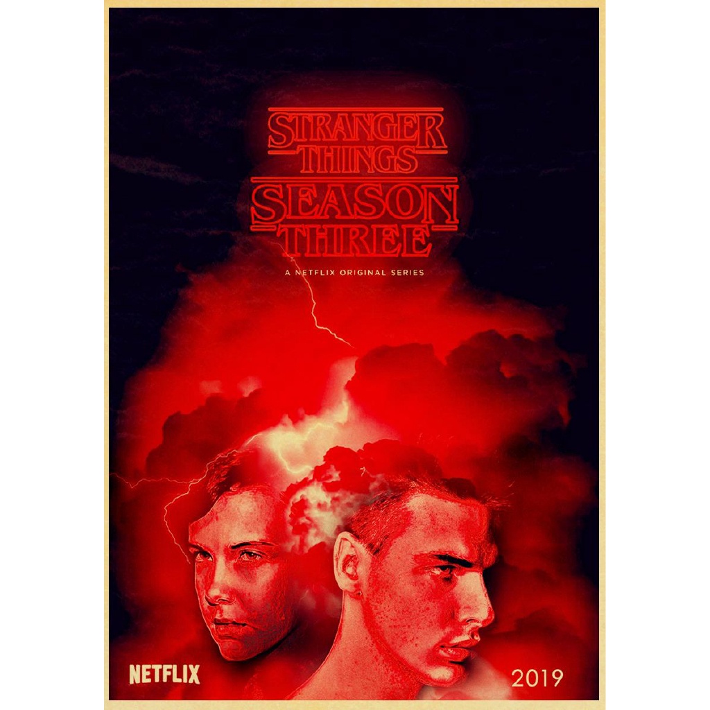 Poster Kertas Kraft Motif Print Film Stranger Things Season 3 2019 42x30cm Untuk Dekorasi Kamar Tidur