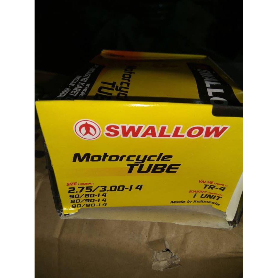 

2.75/3.00-14 , 90/80-14 , 80/90-14, 90/90-14 BAN DALAM MOTOR SWALLOW !