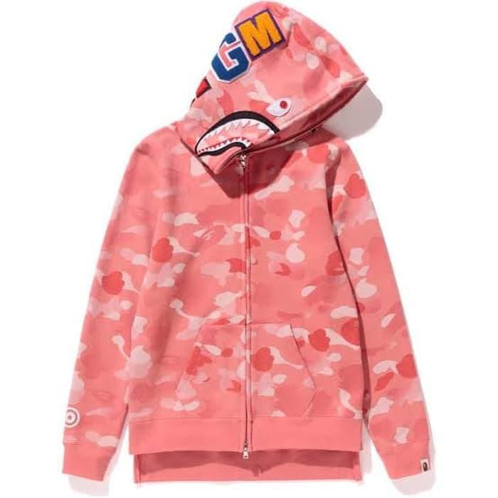 bape pink camo hoodie