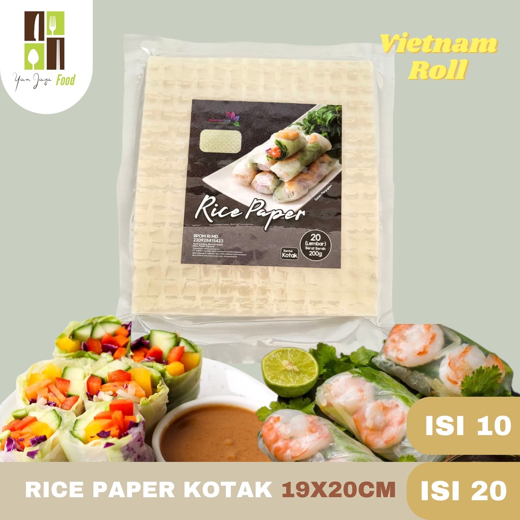 Rice Paper Kotak Kulit Transparant Lumpia Vietnam