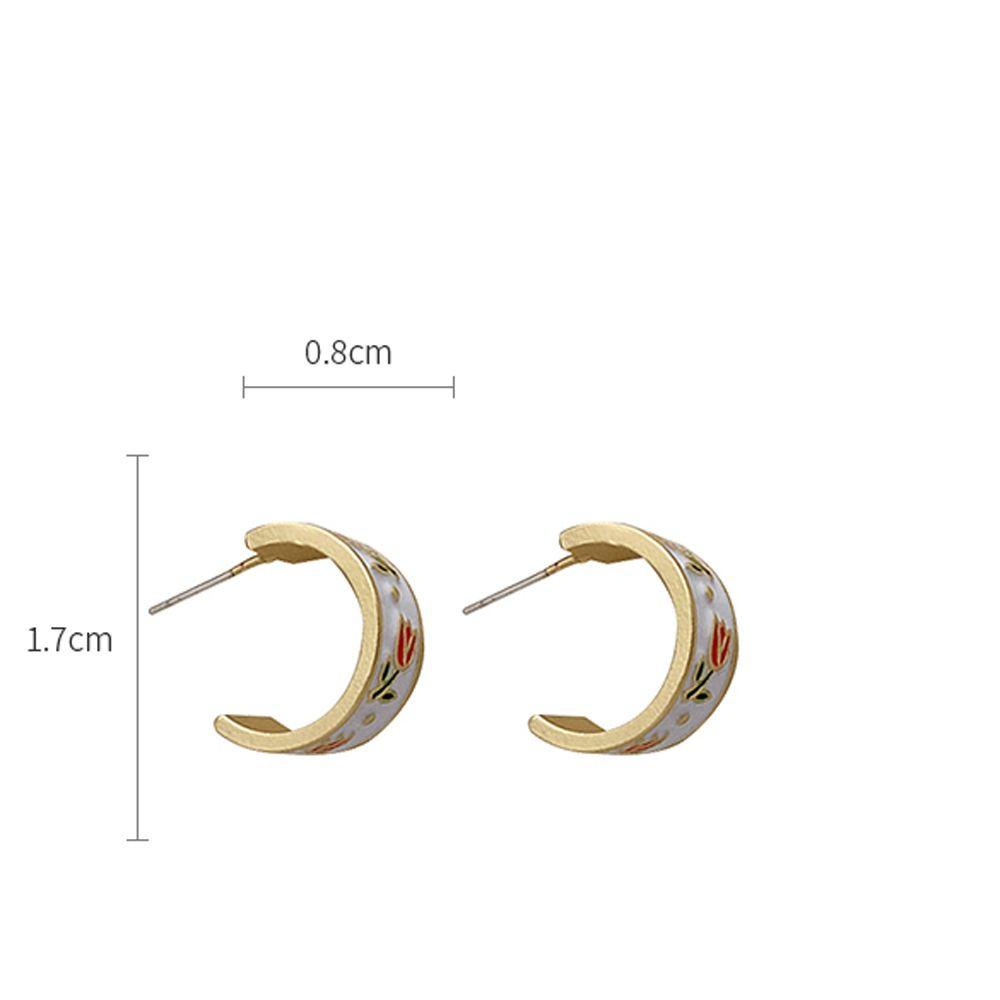 Anting Bentuk Persegi Geometris Warna-Warni Gaya Retro Vintage Untuk Wanita