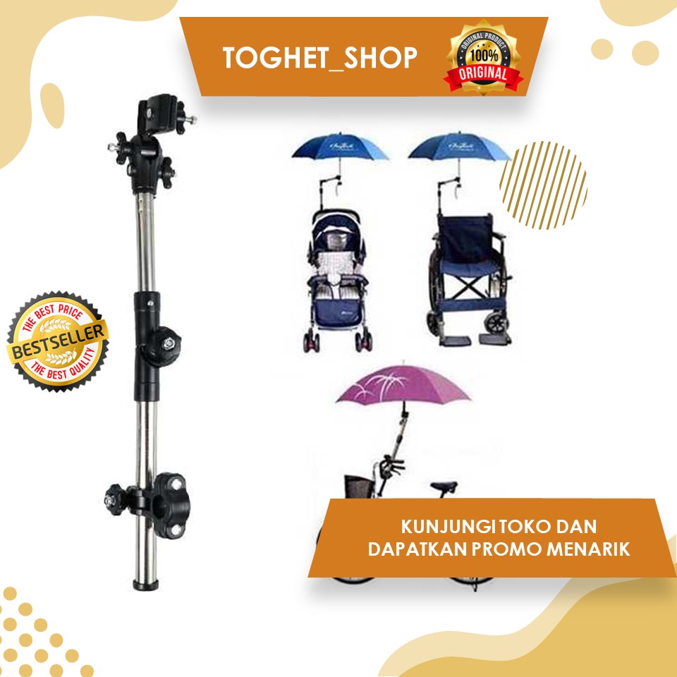 Stand Payung Sepeda Stroller Kereta Bayi Alat Penyangga Dudukan Payung Stroller Sepeda Kereta Bayi