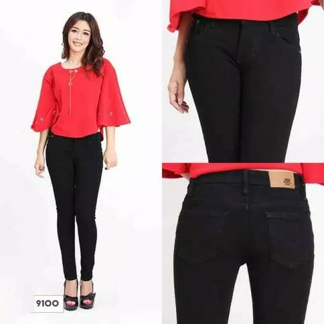 Ht30T2 Celana Jeans Wanita Panjang Skinny Levis Wanita Stretch Murah Original - Bio Hijau