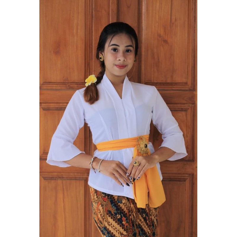 Kebaya bali rumbai kartini moscref lengan terompet